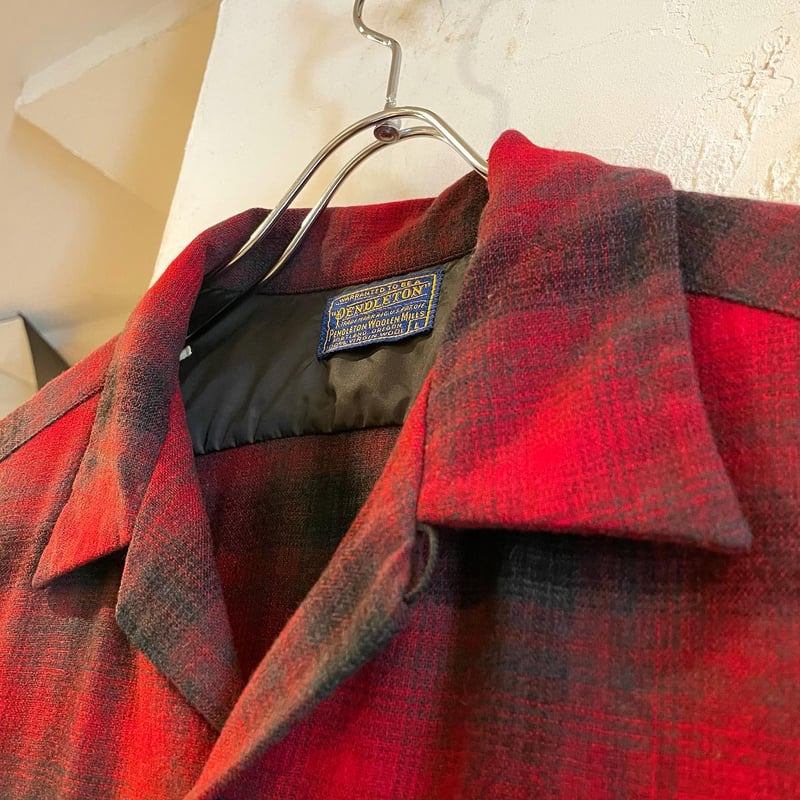 PENDLETON ウールシャツ オープンカラー ボックスシルエット ペン
