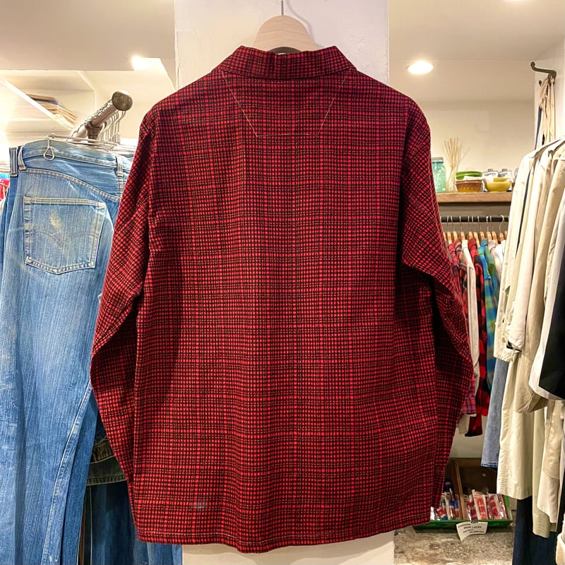 Woodbury SANFORIZED 50s DEAD STOCK プリントネルシャツ ボッ