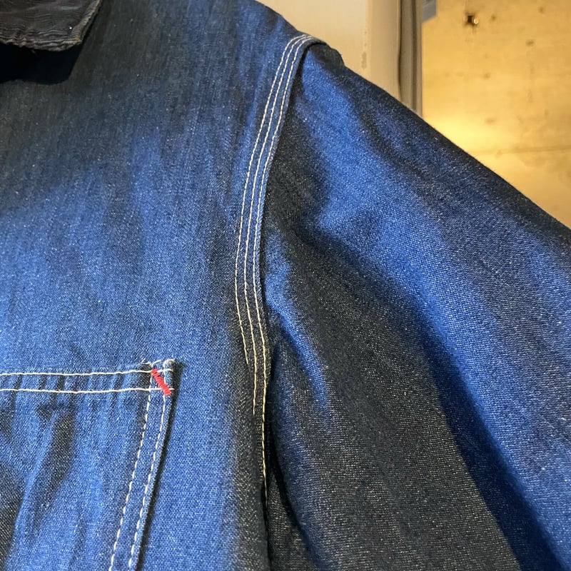 70s Sears デニム カバーオール ブランケットライナー 濃紺 70s Sears デニム カバーオール ブランケットライナー 濃紺