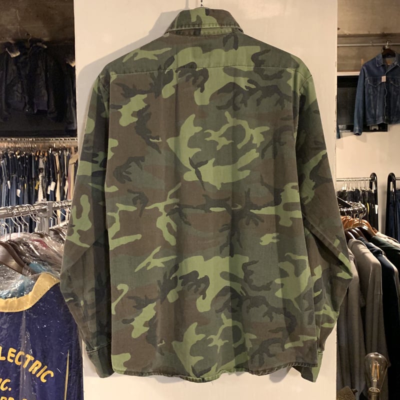 80s FIVE BROTHER L/S コットンシャツ 迷彩柄 USA製 ファイブブラザー
