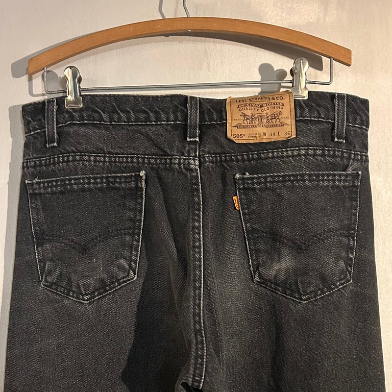 90s Levi's 505 後染め ブラックデニムパンツ 34×36 USA製 1994年