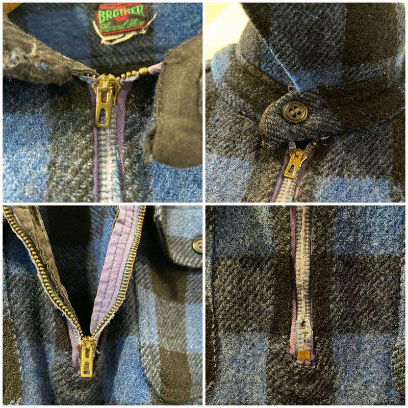 FIVE BROTHER ハーフジップウールシャツ チンストラップ マチ