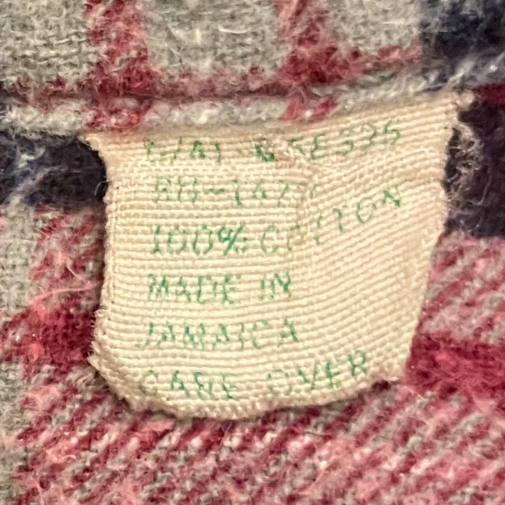 90s Sears L/S プリントネルシャツ Size M 15-15½ コットンシャツ シ