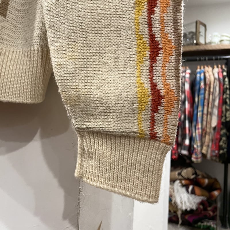 PENDLETON 70s チーフジョセフ柄 ウールニット ペンドルトン (S0497) |