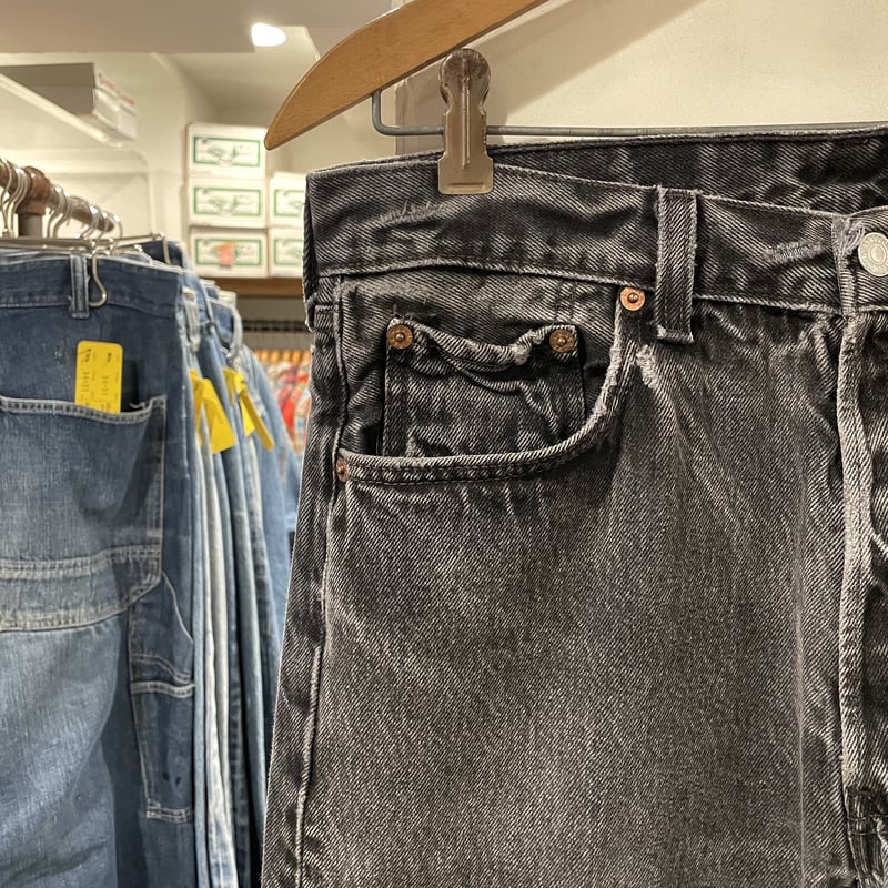 Levi's 501 90年代 後染めブラックデニム ボタン裏653 USA製 1998年 リ