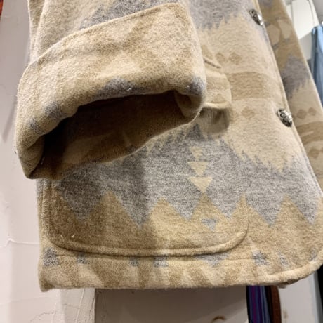 LAUREN　Ralph Lauren　Native Blanket Coat　ネイティブ柄ブランケットコート　コンチョボタン　(S1812)