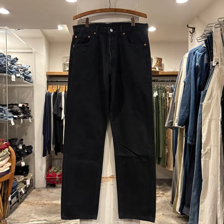 90s　Euro Levi’s 501 ブラックデニムパンツ　32×31½　リーバイス　ユーロ 　1999年　(S5640)