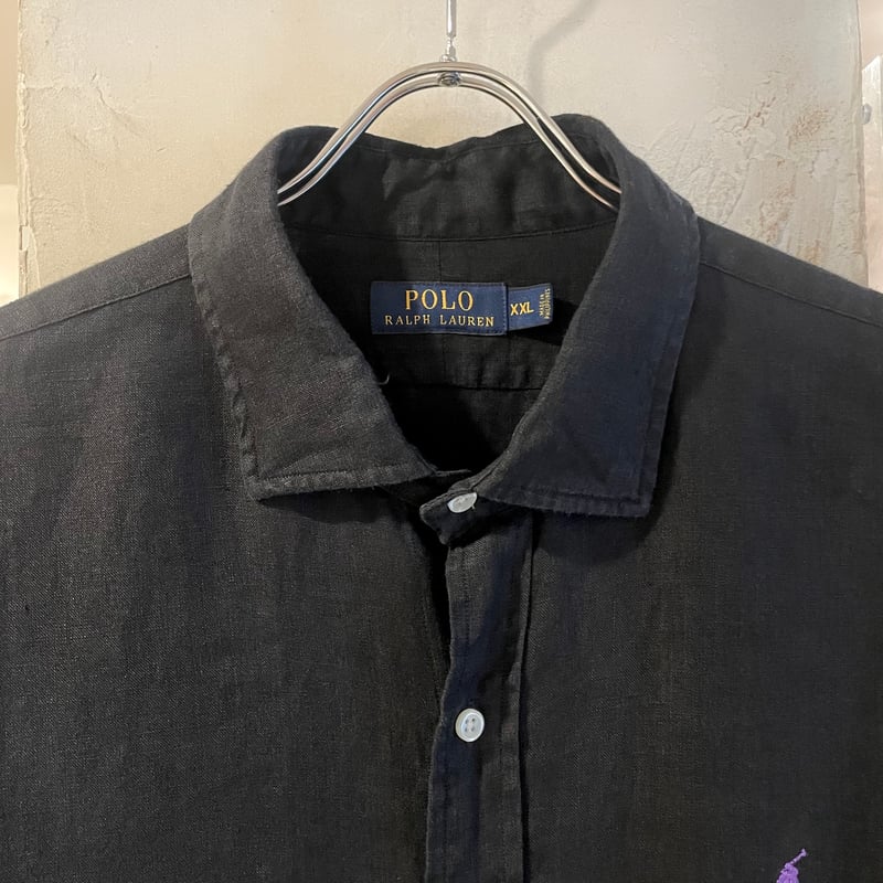 ポロラルフローレン　レディース 長袖リネンシャツ ブラック クラシック フィット リネン シャツ （シャツ・ブラウス）｜POLO