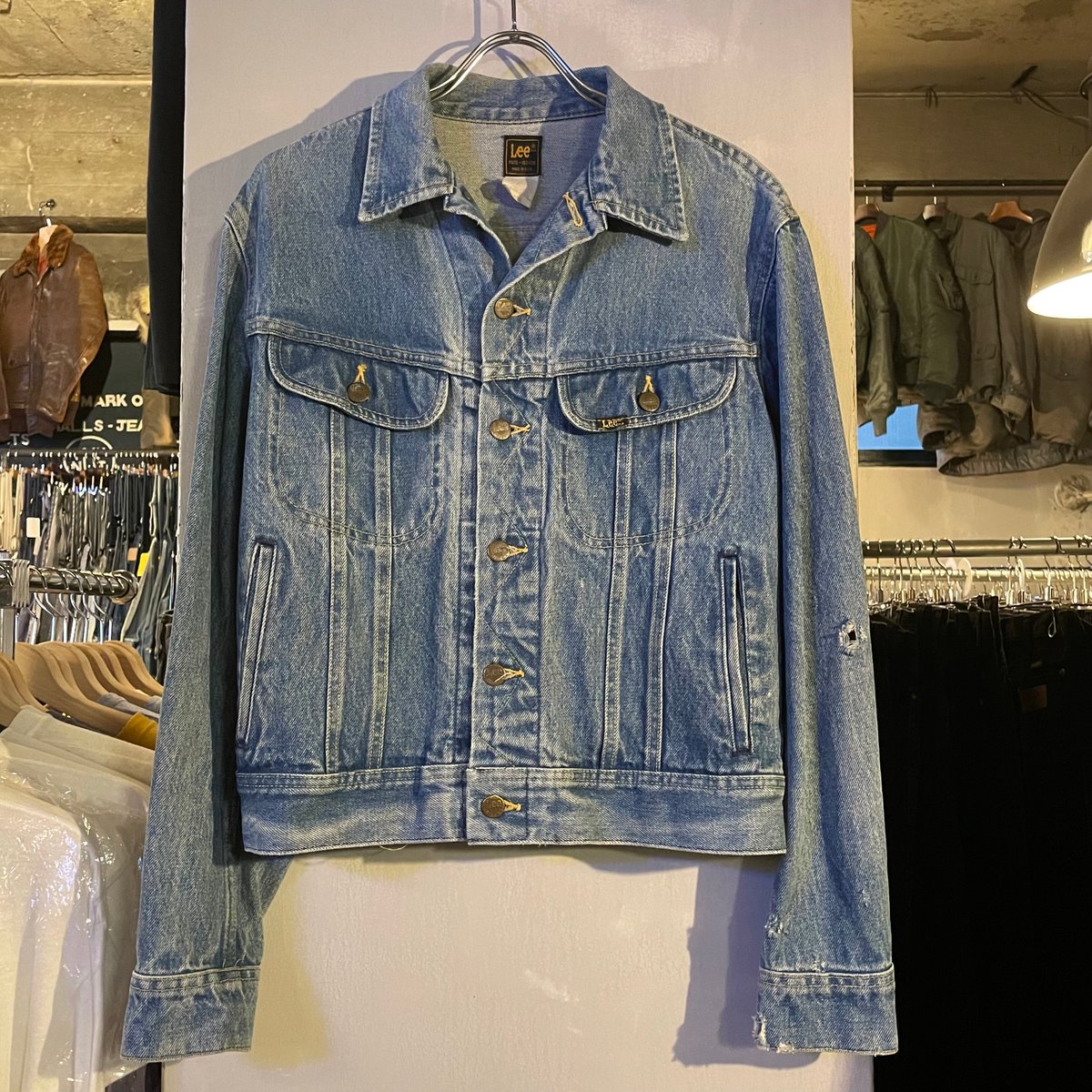 80s Lee 220-J デニムジャケット USA製 Size 42 4ポケ リー (S42 80s Lee 220-J デニムジャケット USA製 Size 42 4ポケ リー (S42