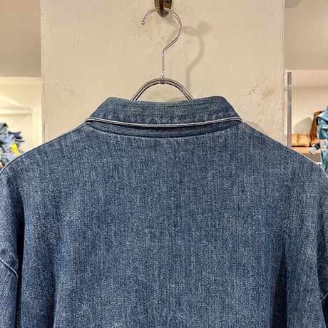 90s　Polo Ralph Lauren　スウィングトップ　ラルフローレン　デニム地　L　USA製　(S2870)