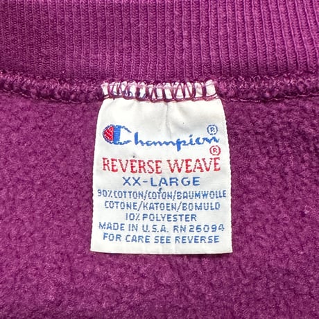 90s　Champion　リバースウィーブ　Reverse Weave　USA製　Size XXL　スクリプトロゴ　刺繡タグ　チャンピオン　(S5389)