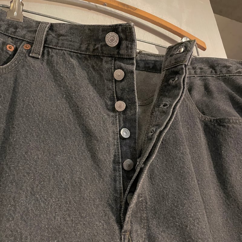 90s Levi's 501 先染め ブラックデニムパンツ 40×32 USA製 1995年
