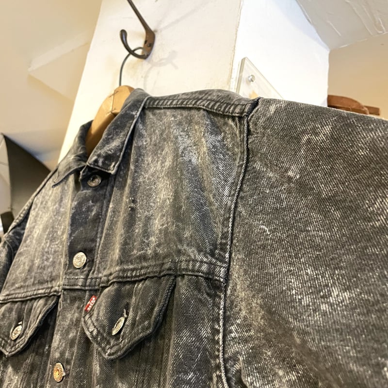 80s Levi's 57508-0256 ブラックデニムジャケット USA製