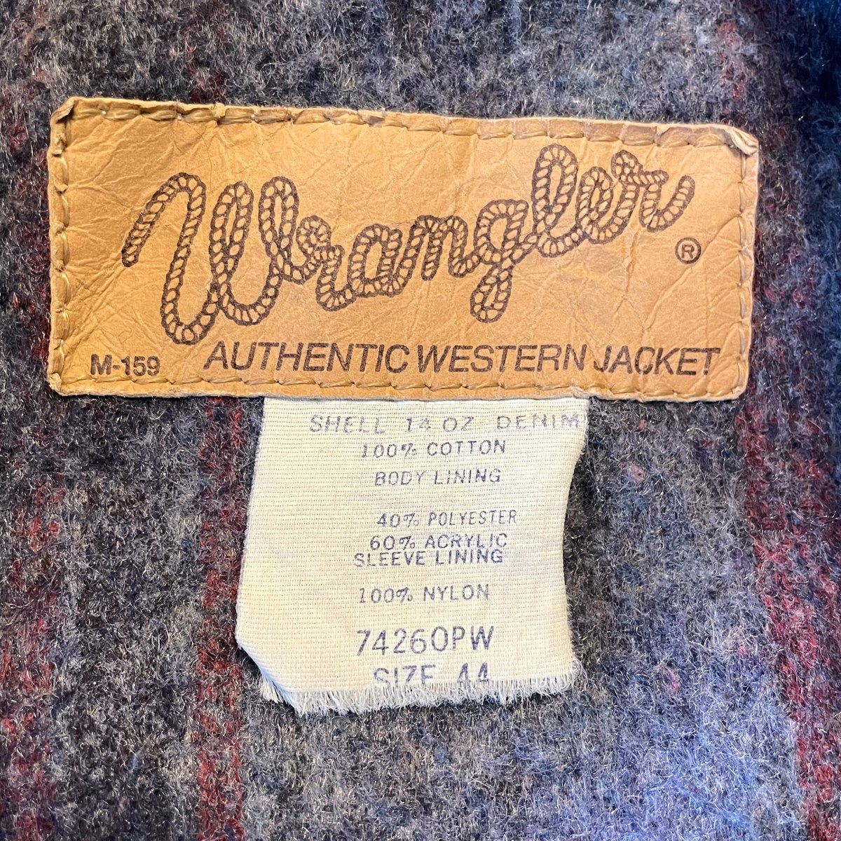 80s Wrangler デニムジャケット USA製 Size 44 ブランケットライナー ビ