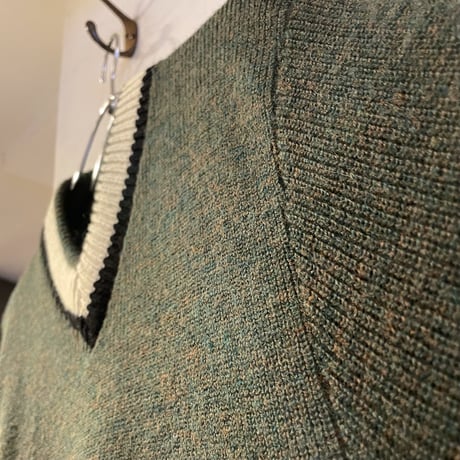 50s〜　PILGRIM　Vintage Wool Sweater　ウールセーター　ポケット付き　USA製　(S1627)