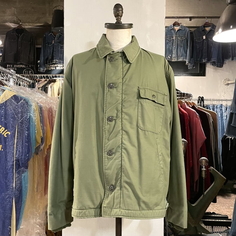 70s US NAVY A-2 DECK JACKET バックステンシル デッキジャケット G...