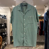 Polo by Ralph Lauren　S/Sオープンカラーシャツ　ラルフローレン　Size XL　半袖シャツ　ギンガムチェック　(S4597)