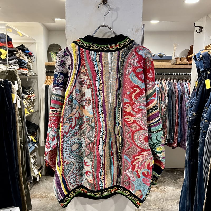 COOGI クージー 3Dニット ガウンコート ウール ロングカーディガン 古着通販】90年代 オーストラリア製 COOGI クージー ウール 3D