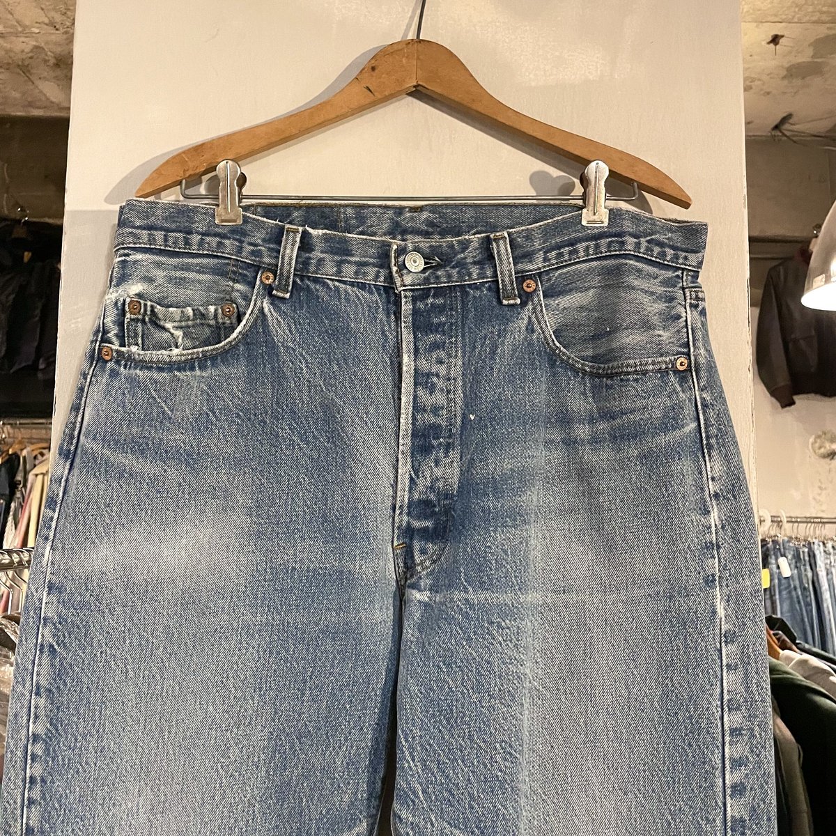 80s Levi's 501 リーバイス デニムパンツ 内股シングル 裾チェーン 