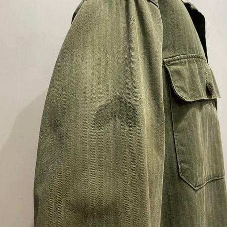 50s　US ARMY　M-47 HBT JACKET　Size SMALL　ミリタリージャケット　ヘリンボーンツイルジ　雰囲気系　(S5704)