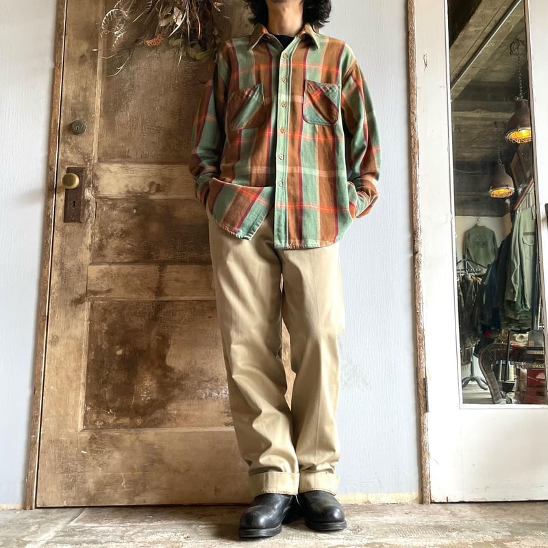 80s BIG MAC ネルシャツ USA製 コットンシャツ チェック柄 ワーク