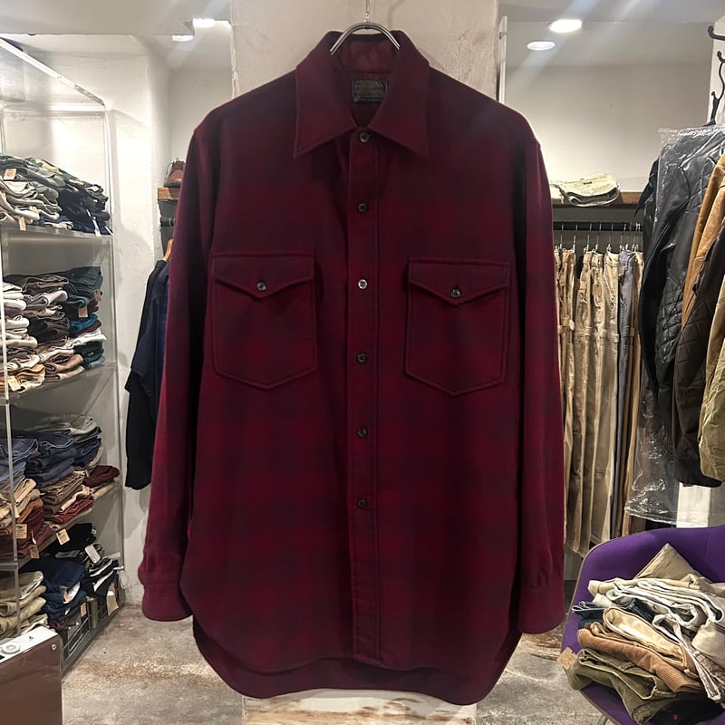 60s PENDLETON ウールチェックシャツ ペンドルトン オンブレ 60s PENDLETON ウールチェックシャツ ペンドルトン オンブレ