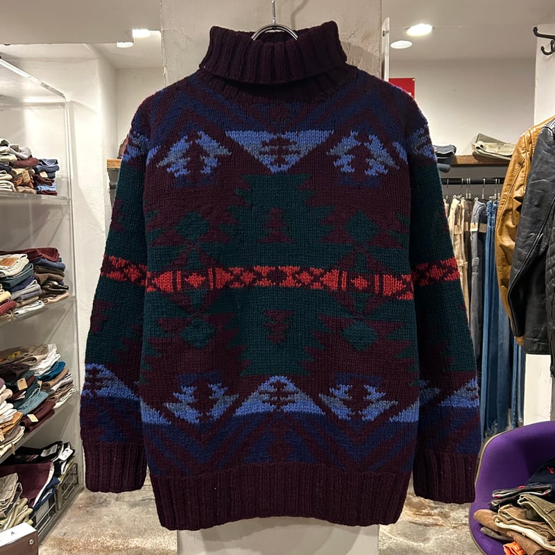 Ralph Lauren ウールセーター ラルフローレン タートルネック 総 Ralph Lauren ウールセーター ラルフローレン タートルネック 総