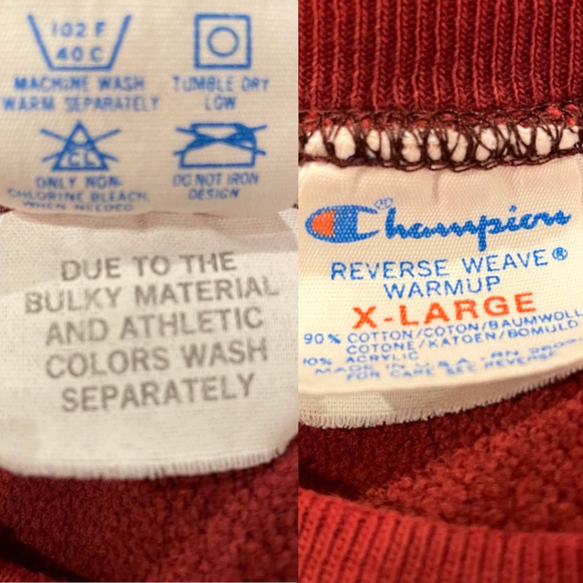 Champion Reverse Weave 80s USA製 トリコタグ 2枚タグ XLサイ Champion Reverse Weave 80s USA製 トリコタグ 2枚タグ XLサイ