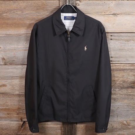 Polo Ralph Lauren　スイングトップ　黒　ポロラルフローレン　ワンポイント　スウィングトップ　ブルゾン　（Y0415）