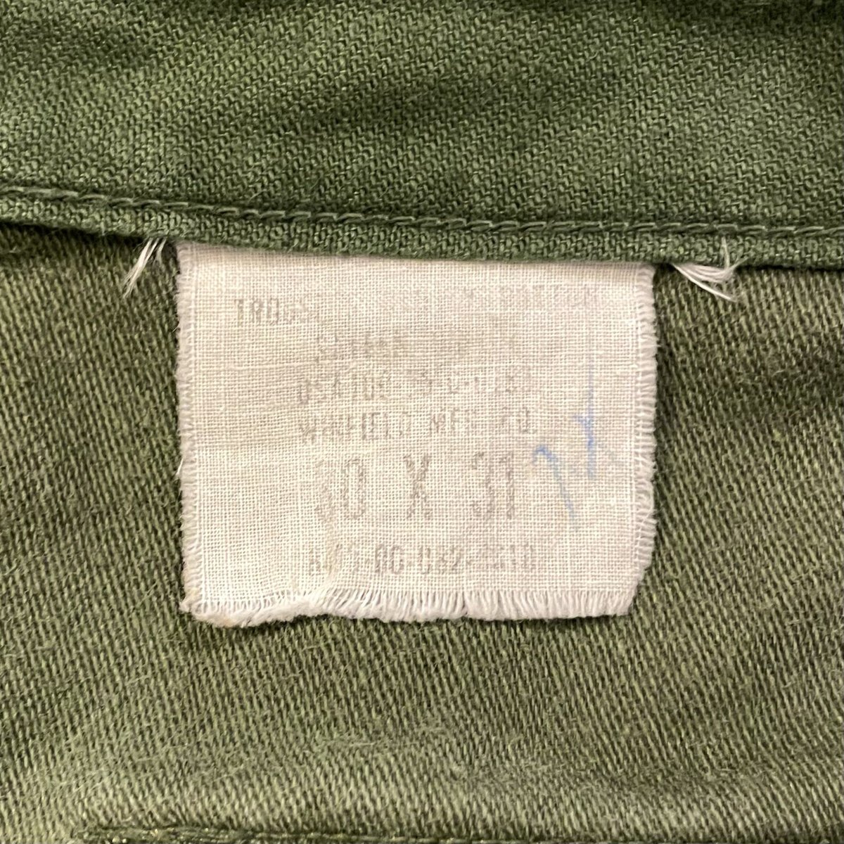 60s〜 US ARMY ベイカーパンツ 30×30 OG107 COTTON SATTEN 60s〜 US ARMY ベイカーパンツ 30×30 OG107 COTTON SATTEN