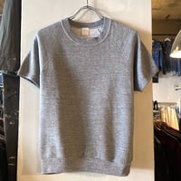 70s　sportswear　S/S Sweat Shirt　半袖スウェット　USA製　ショートスリーブ　霜降りグレー　ラグランスリーブ　(S3492)