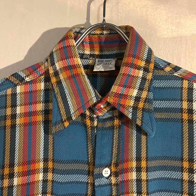 70s BIG MAC L/S ネルシャツ Size M 単色タグ ビッグマック