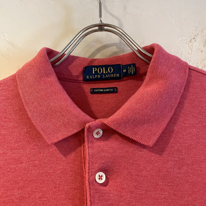 POLO RALPH LAUREN ショートスリーブ ポロシャツ 無地 サーモンピンク
