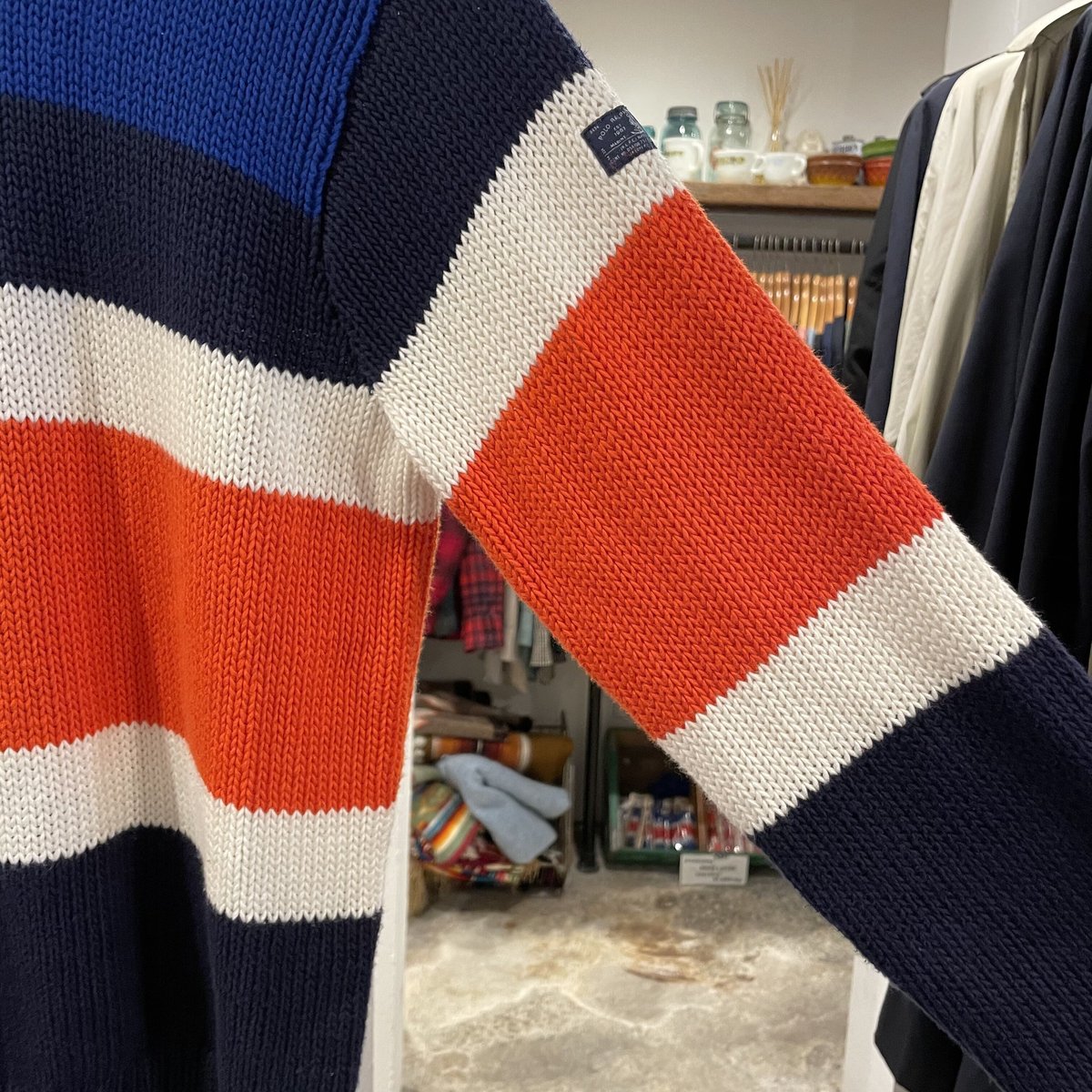POLO RALPH LAUREN ボートネック マルチワイドボーダー コットン
