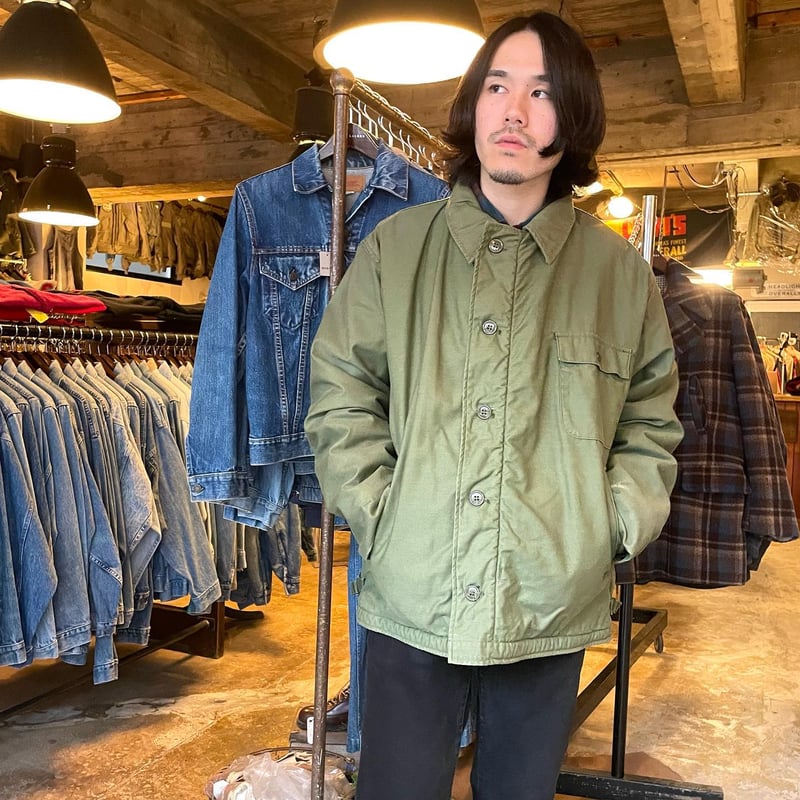 80s US NAVY A-2 DECK JACKET デッキジャケット 1984年 ミリタリ...