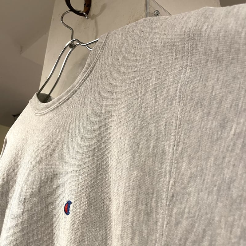 90s Champion リバースウィーブ reverse weave 無地 グレー USA製