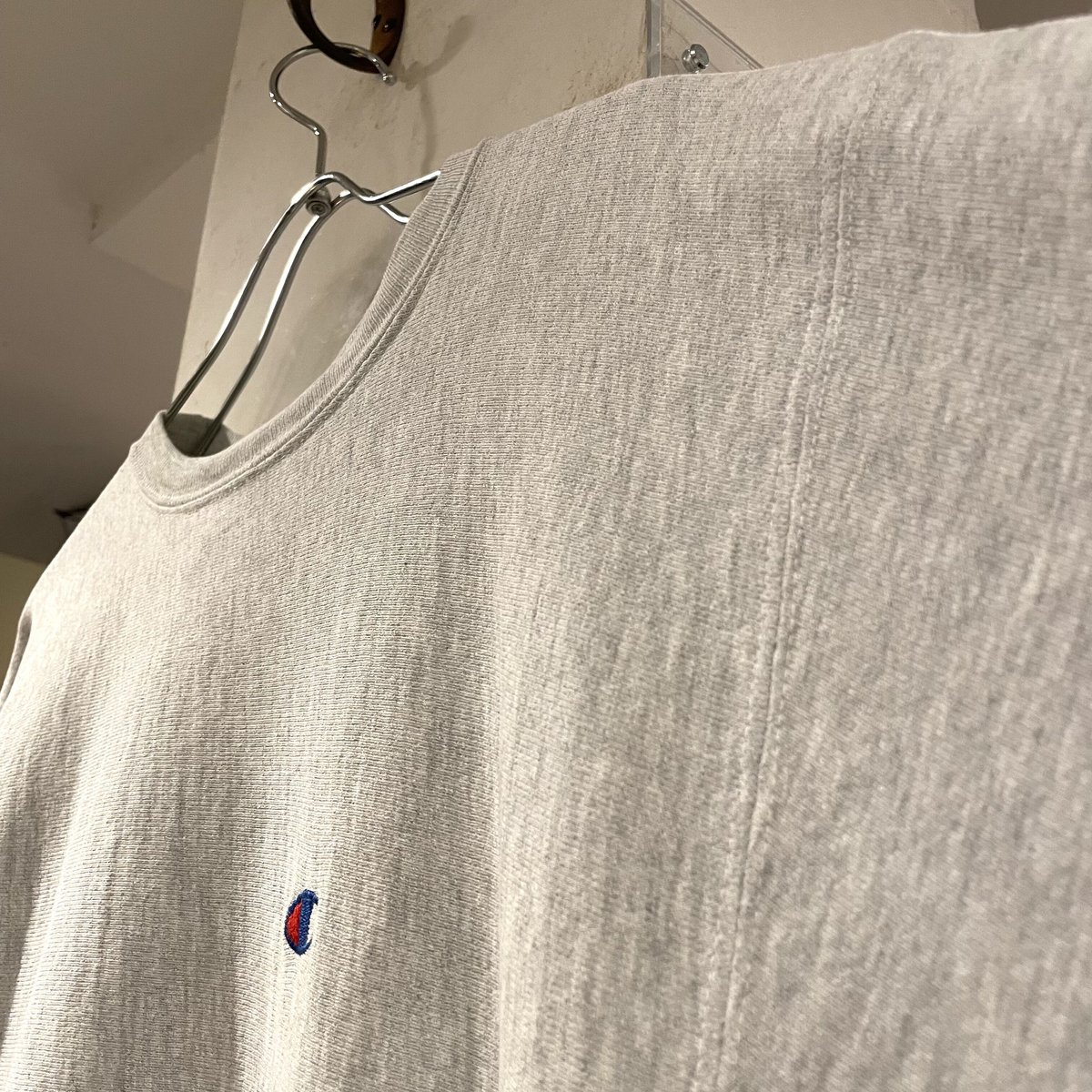 90s Champion リバースウィーブ reverse weave 無地 グレー USA製