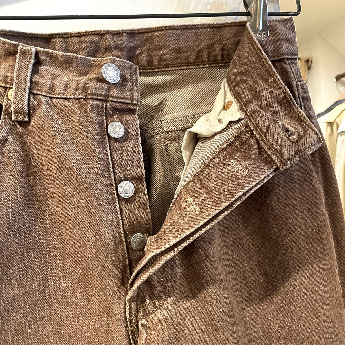 Levi's 501 90年代 リーバイス 先染め カラーデニム ブラウン Levi's 501 90年代 リーバイス 先染め カラーデニム ブラウン