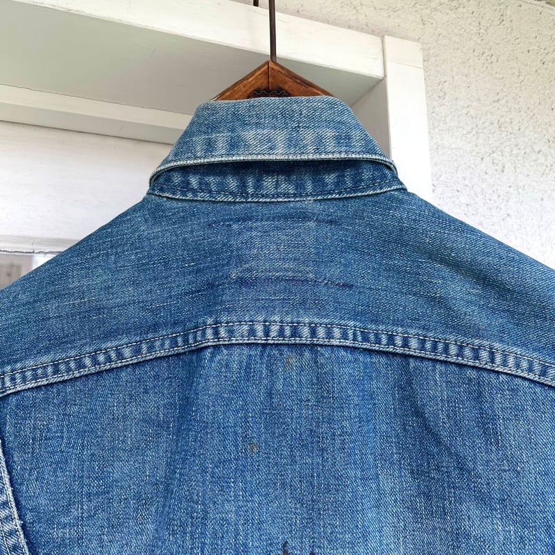 60s Wrangler 11mj デニムジャケット カットオフ バックプリント 60s Wrangler 11mj デニムジャケット カットオフ バックプリント
