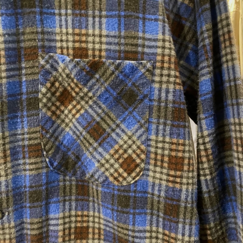 PILGRIM プリントネルシャツ ボックスシルエット型 SEARS USA製 PILGRIM プリントネルシャツ ボックスシルエット型 SEARS USA製