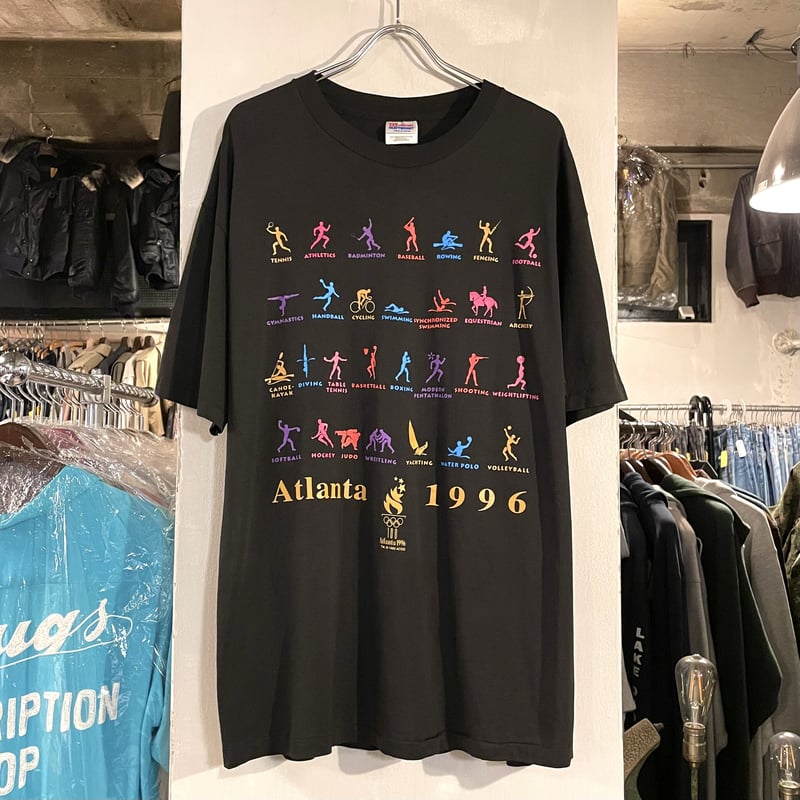 90年代 ヘインズ Hanes アトランタオリンピック1996 聖火リレー スポーツプリントTシャツ メンズL ヴィンテージ /eaa322636