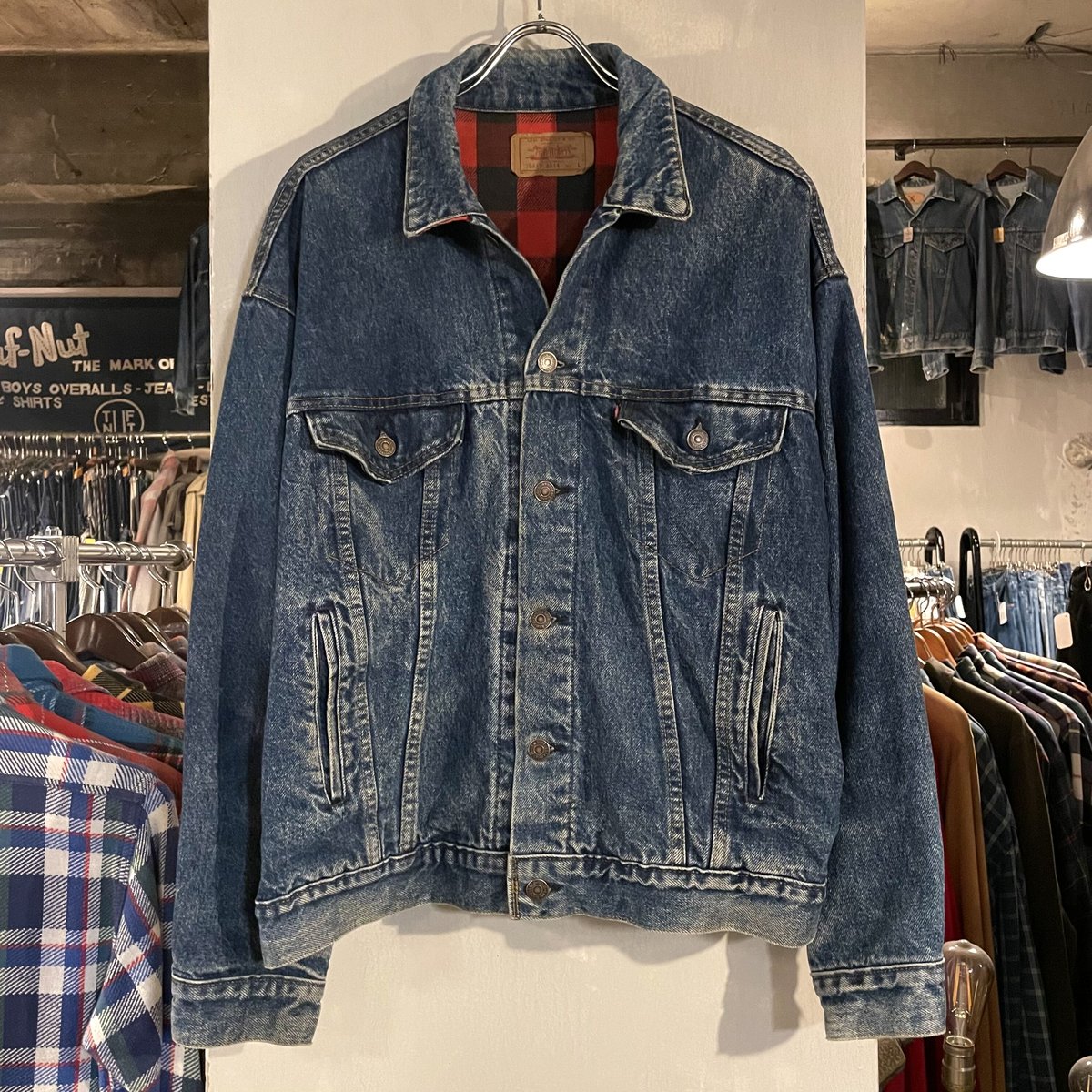 80s Levi's 70417-0814 デニムジャケット サイズL ネルライナー