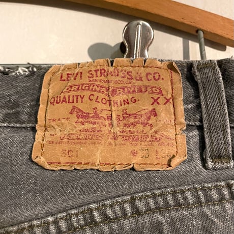 90s　Levi’s 501 先染め ブラックデニムパンツ　32×33　USA製　1990年　(S4484)