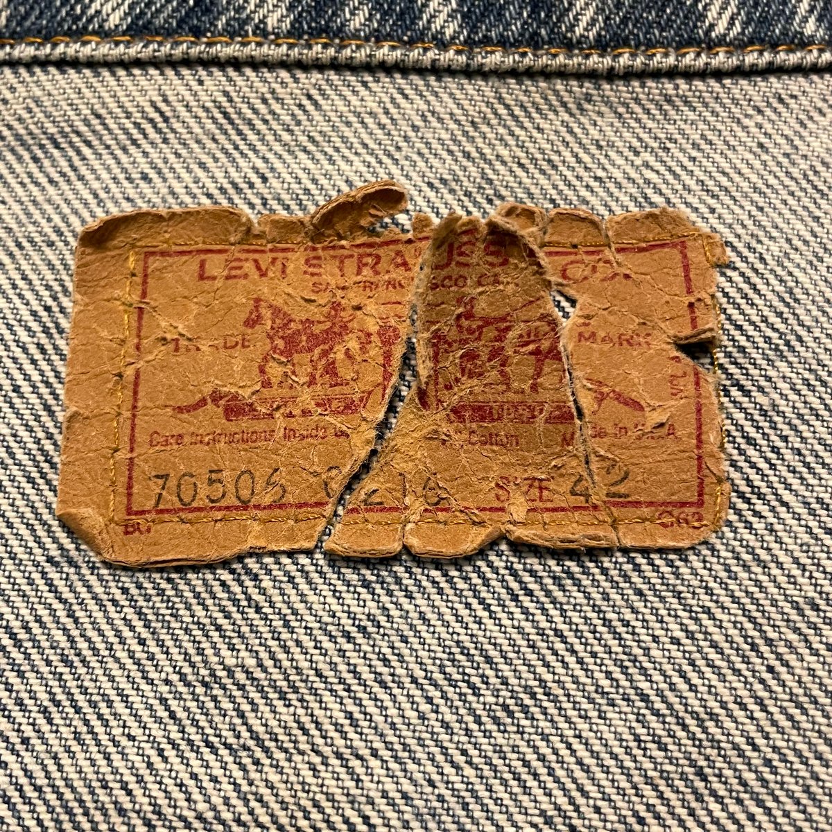Levi's 70506 80s リーバイス USA製 ケアタグ　42ぐらい L 80s~ Levi's 70506 デニムジャケット USA製 Size 42 4ポケ リーバ