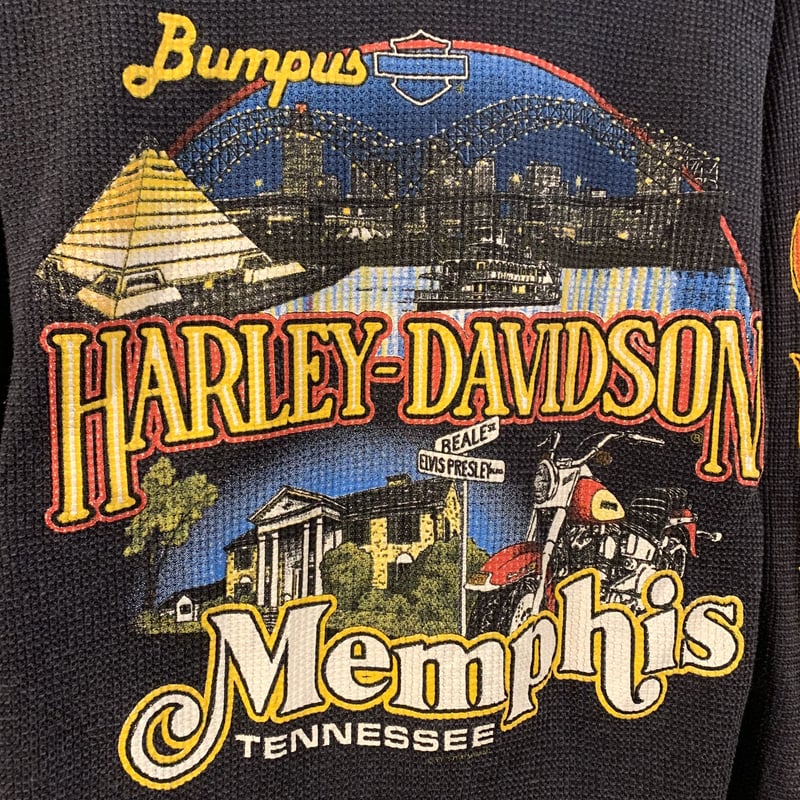 HARLEY-DAVIDSON MOTOR CLOTHES L/S サーマルTシャツ ワッフル