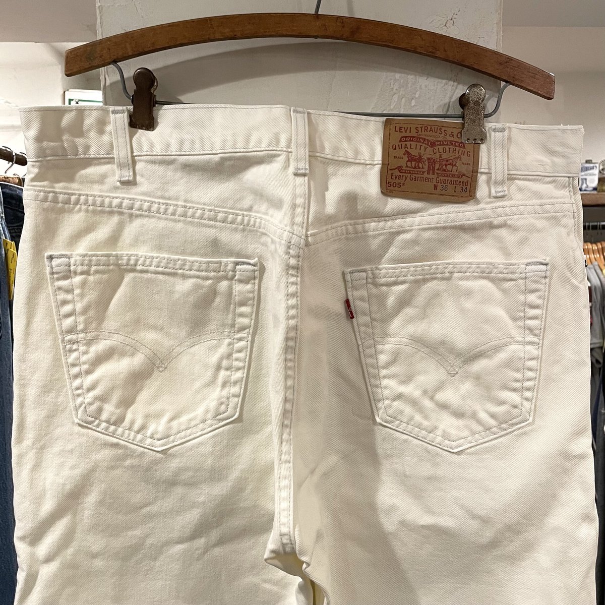 Levi's 505 リーバイス505 ホワイトデニムパンツ USA製 2001年 Levi's 505 リーバイス505 ホワイトデニムパンツ USA製 2001年