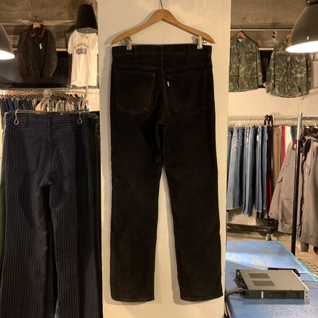 80s　Levi's 519　ブラック　リーバイス　コーデュロイパンツ　黒　1985年　(S1898)