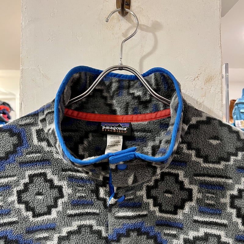 Patagonia 総柄 スナップT フリース USA製 92年 patagonia Synchilla