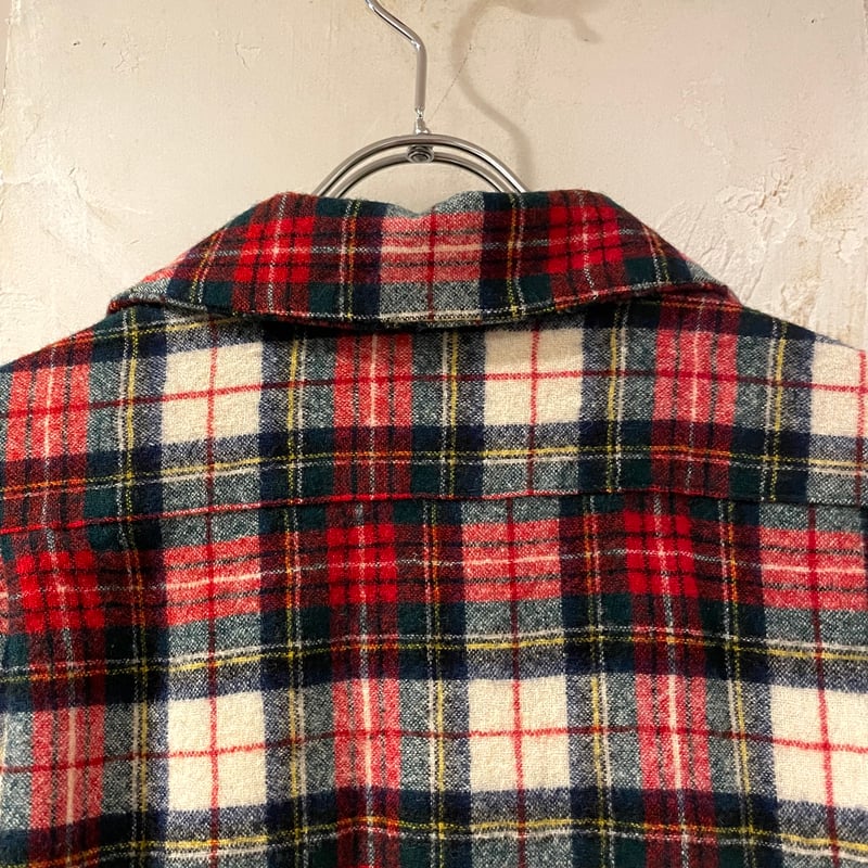 70s PENDLETON L/S ウールシャツ Board Shirt USA製 Size
