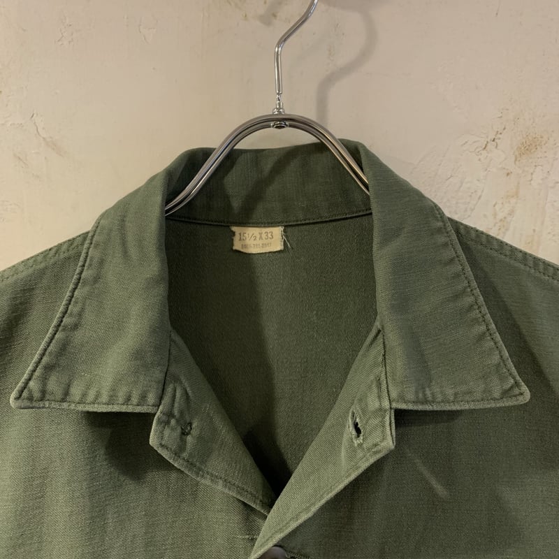 60s US ARMY ユーティリティシャツ OG 107 COTTON SATEEN SHI